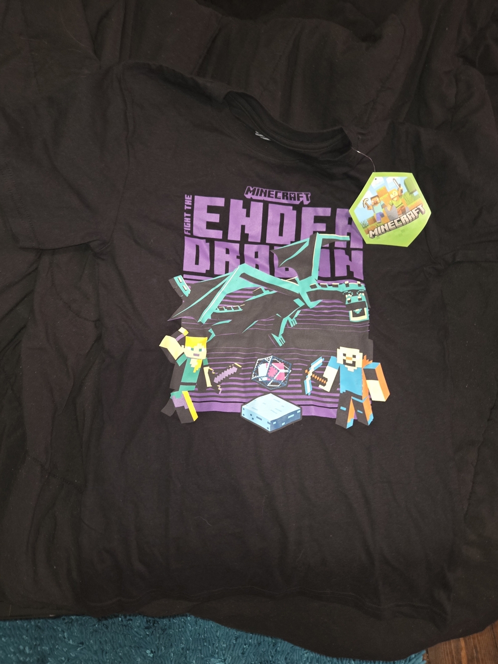 Minecraft Kids' Black Ender Dragon Graphic Tee by Minecraft